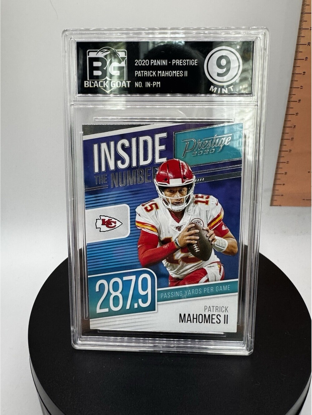2020 Panini Prestige - Inside the Numbers Patrick Mahomes II #IN-PM - Graded 9 M